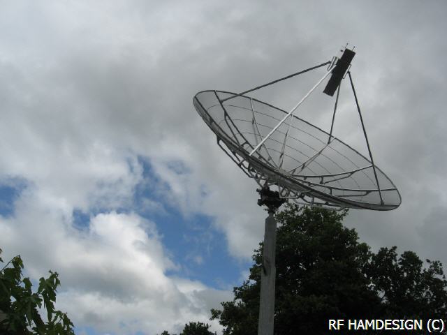 3Mtr Dish with installed 1296MHz Septum Dish feed